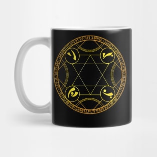 Gold glowing transmutation circle Mug